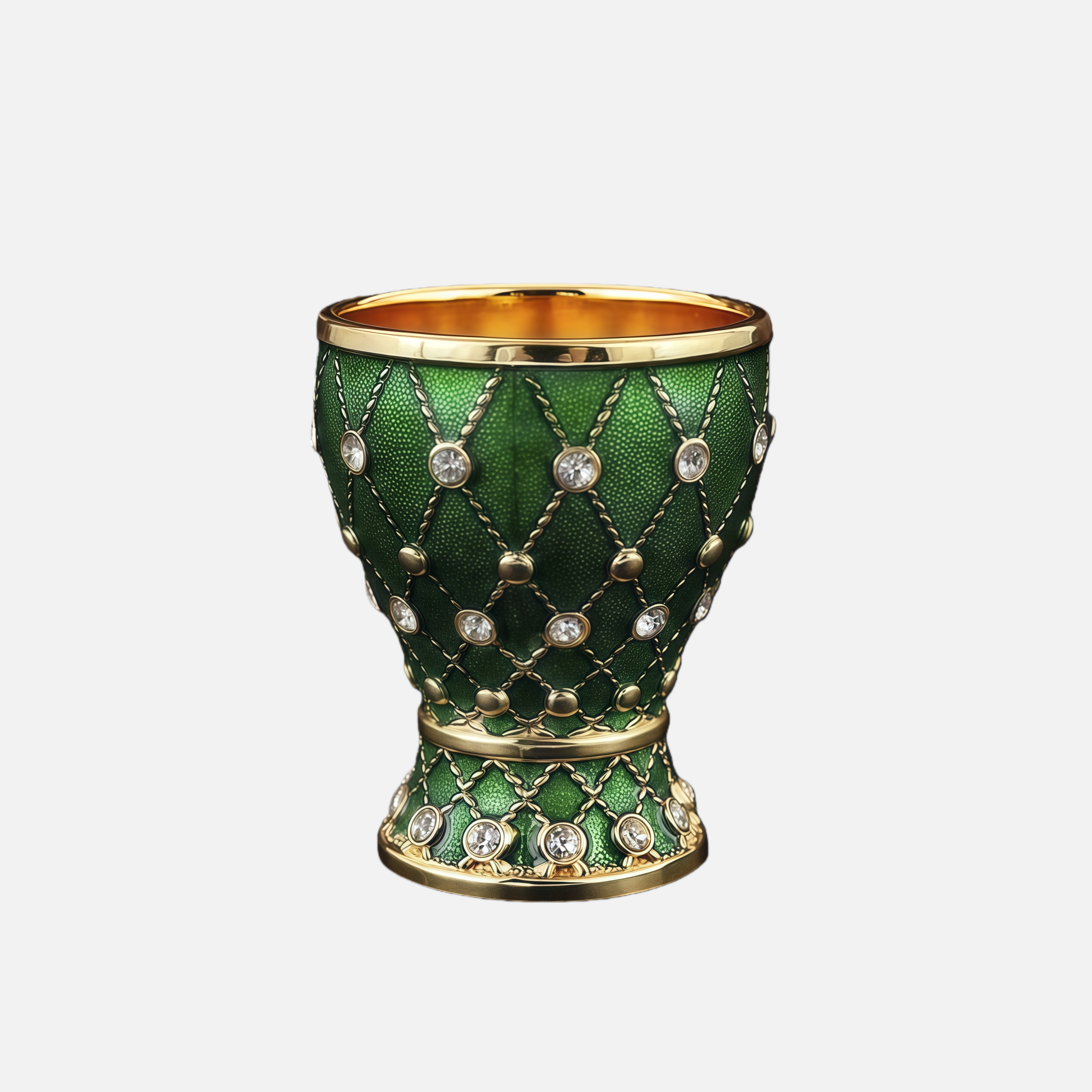 Luxury Gold Cocktail Glass – Vintage Goblet with Crystal Rhinestone Design