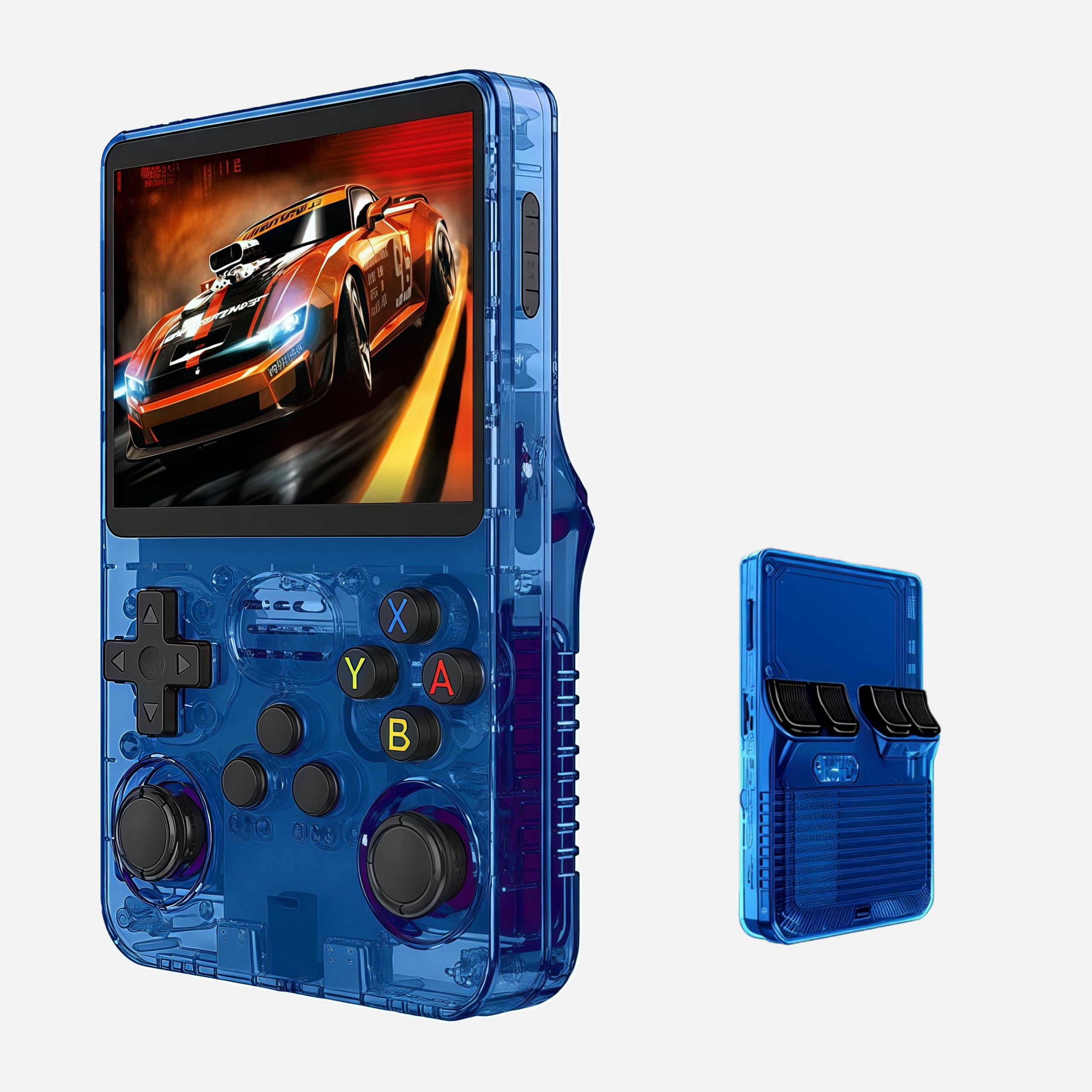 Dual Screen Retro Handheld Game Console – Portable Arcade Gaming Device with Flip Design