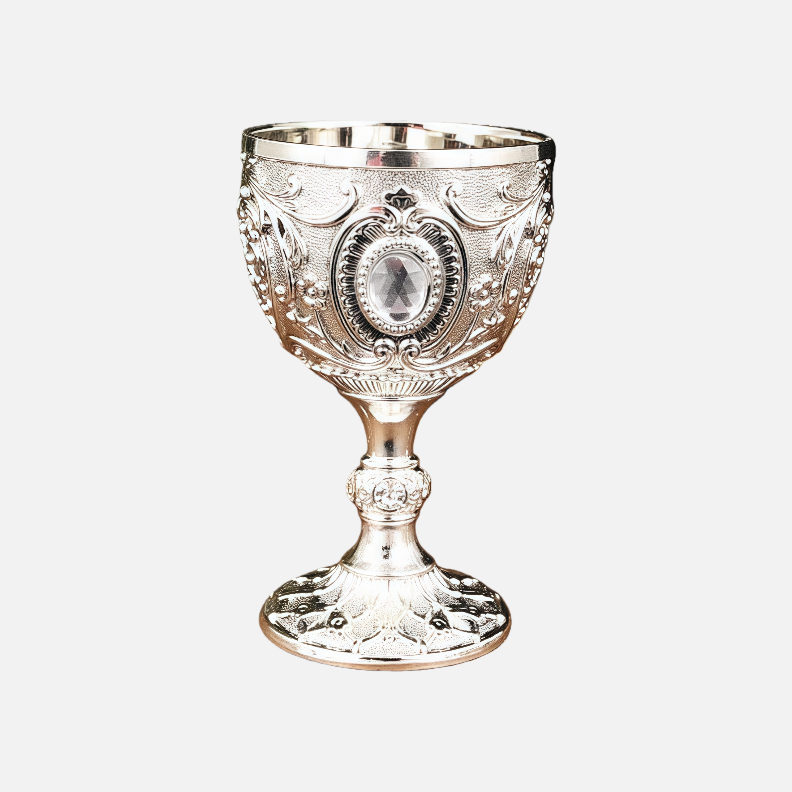 Vintage Gold Goblet – Small Luxury Wine Cup with Crystal Detail
