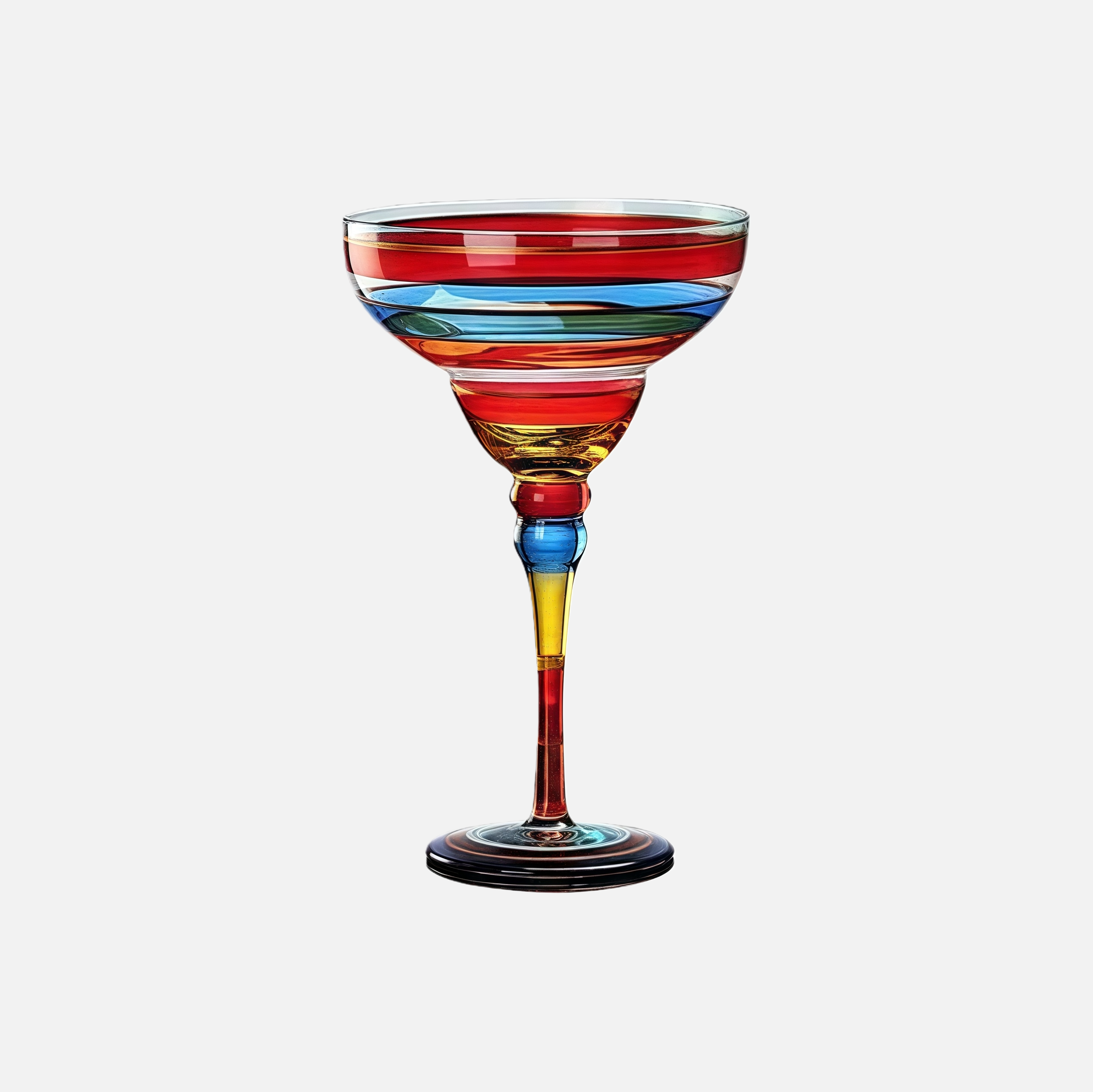 Hand-Painted Flamingo Margarita Glass – Colorful Crystal Cocktail Glass