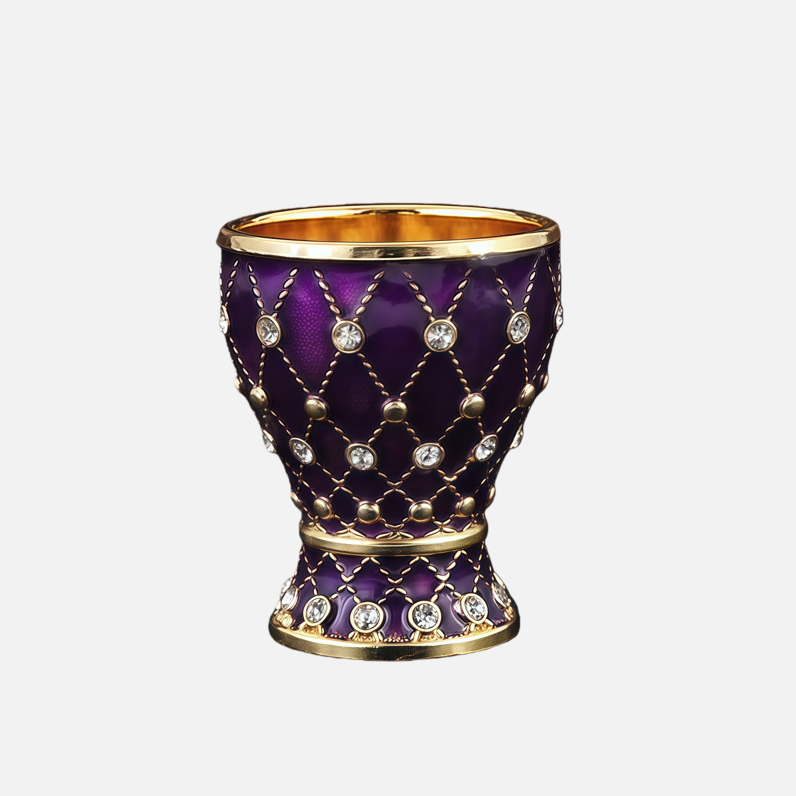 Luxury Gold Cocktail Glass – Vintage Goblet with Crystal Rhinestone Design