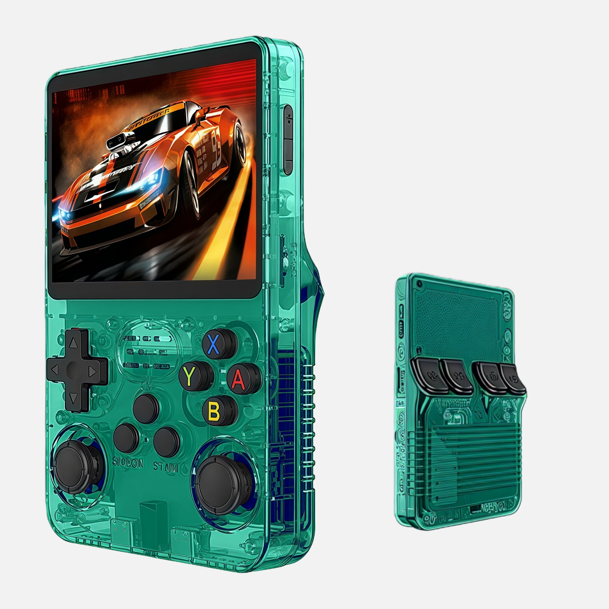 Dual Screen Retro Handheld Game Console – Portable Arcade Gaming Device with Flip Design