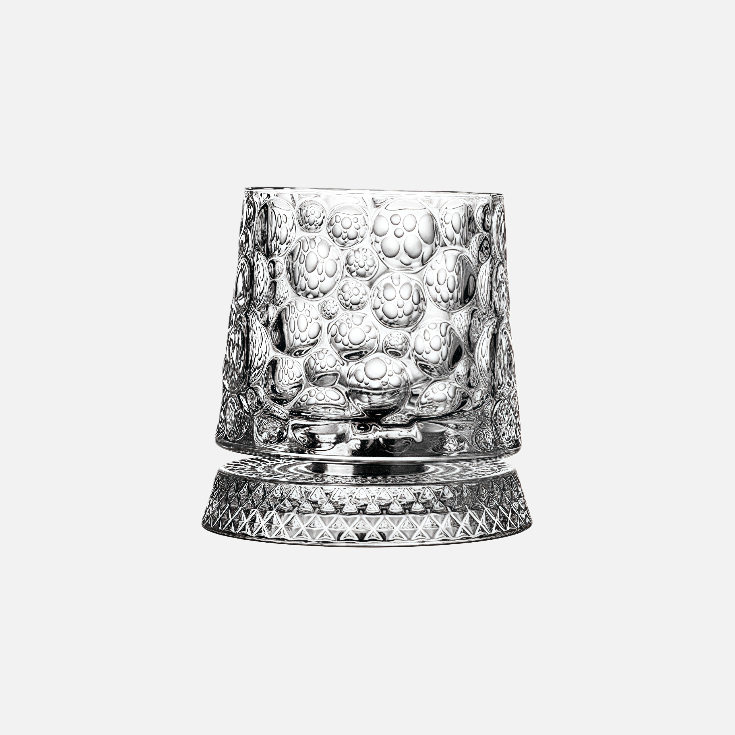 Crystal Swivel Whiskey Glass – Rotating Base Tumbler for Smooth Drinking