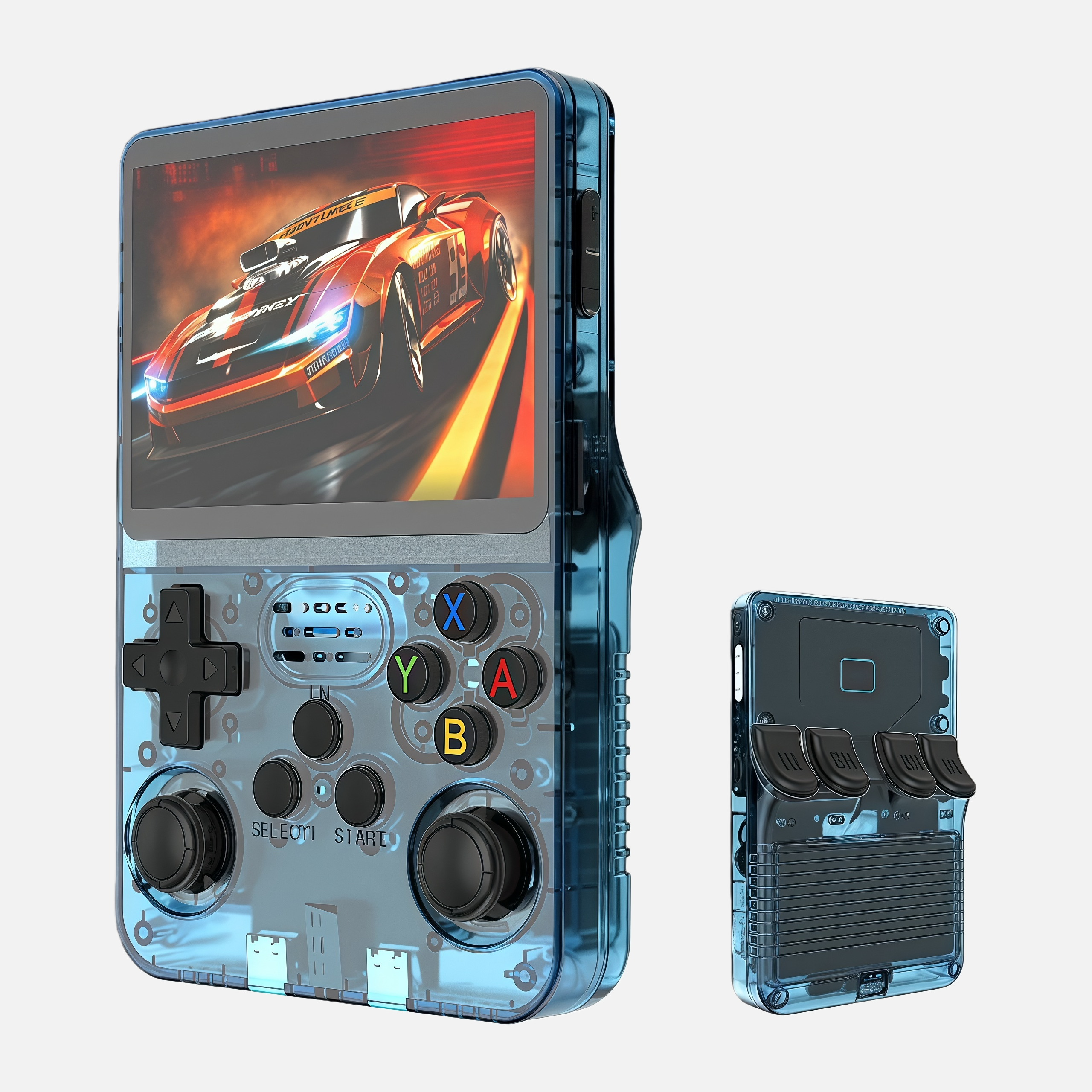 Dual Screen Retro Handheld Game Console – Portable Arcade Gaming Device with Flip Design