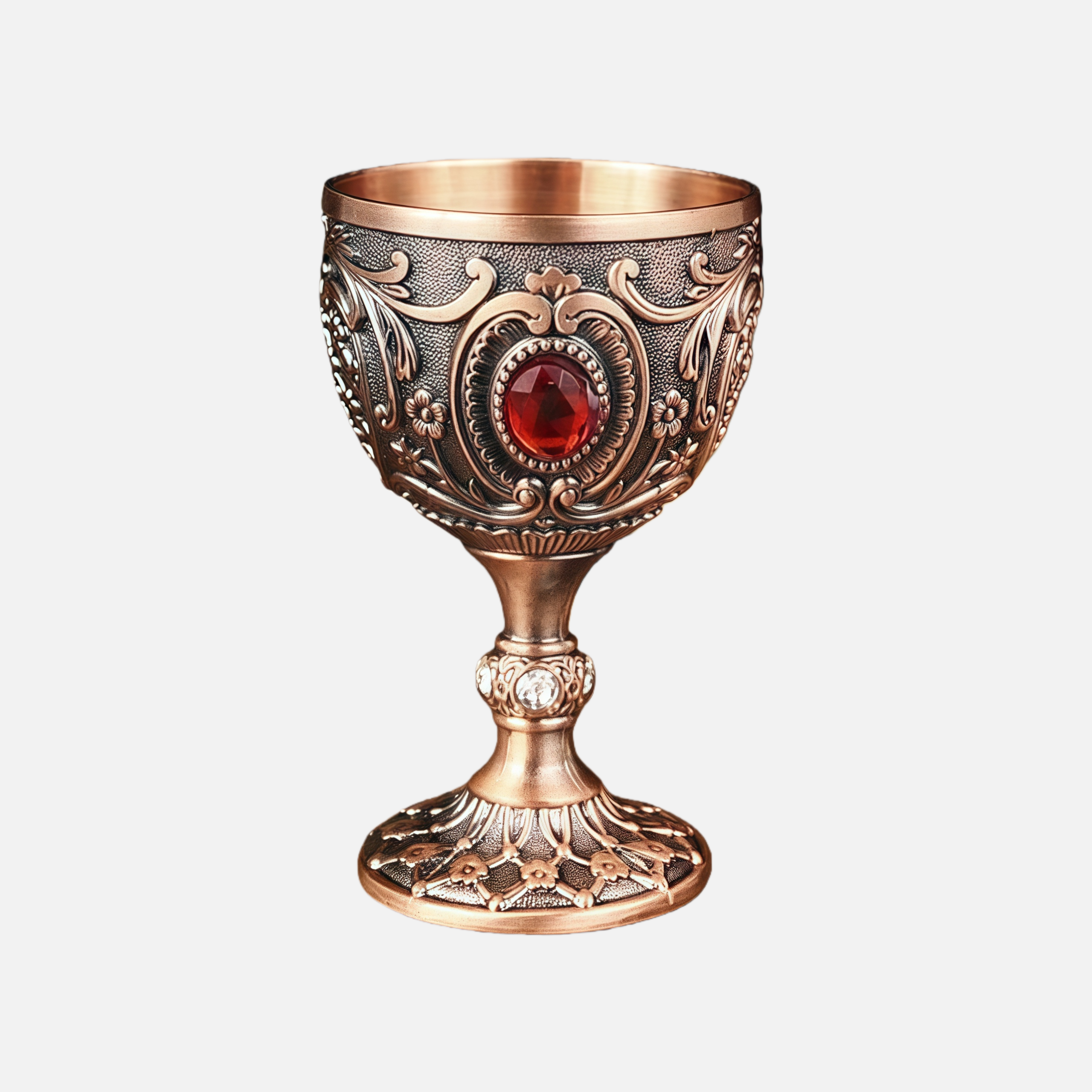 Vintage Gold Goblet – Small Luxury Wine Cup with Crystal Detail