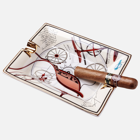 Premium Ceramic Cigar Ashtray – Elegant Creative Design with Single Cigar Holder