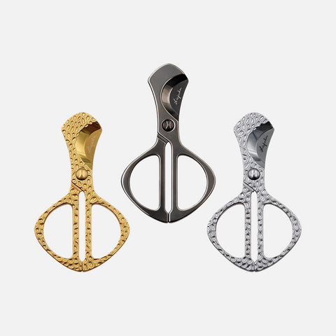 Elegant Wing Design Cigar Cutter – Premium Stainless Steel Double Ring with Precision Blade