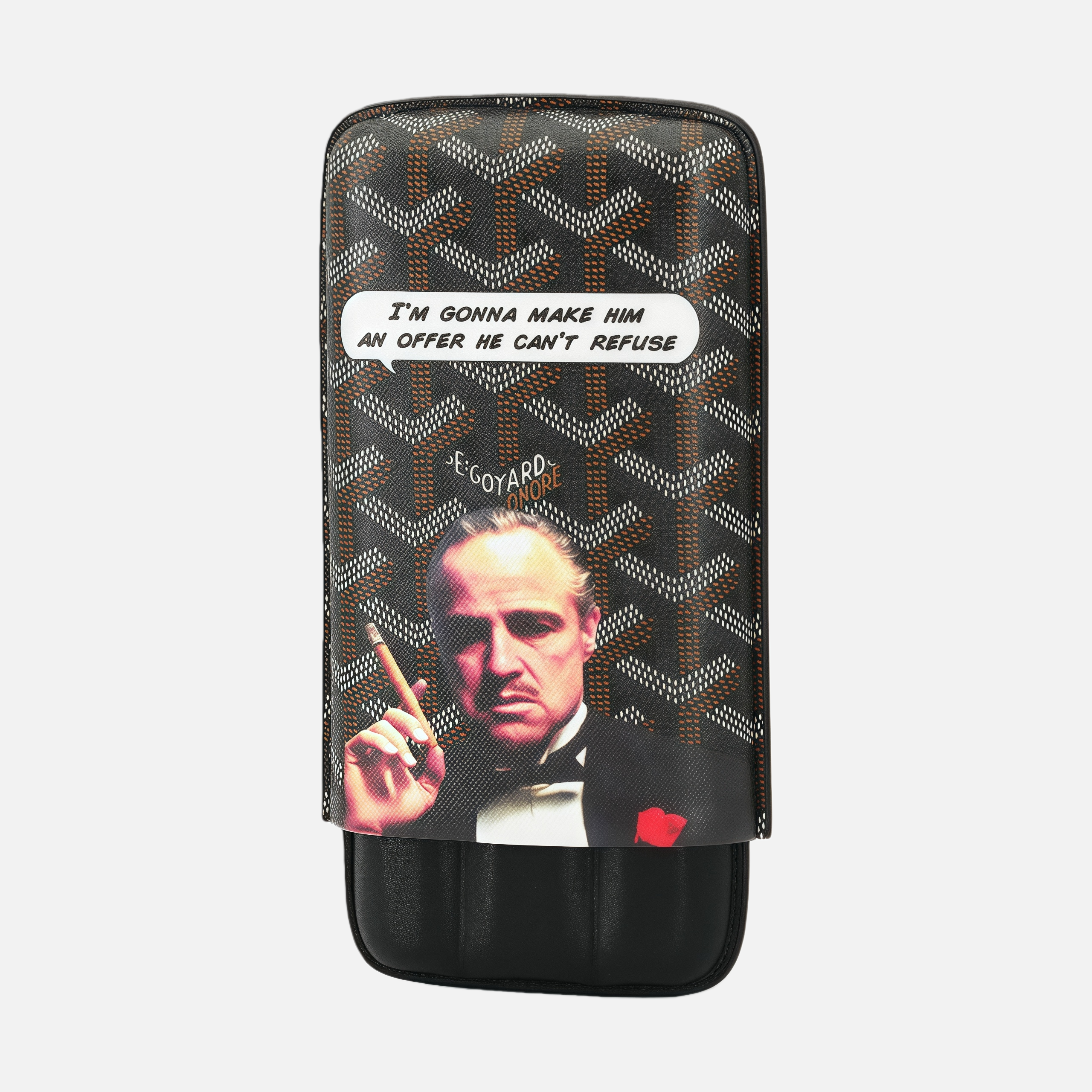 Premium 3-Pack Cigar Case – Godfather Style Leather Portable Travel Holder