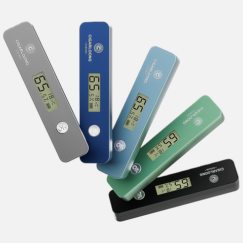 Smart Digital Hygrometer for Cigars – Accurate Temperature & Humidity Monitor with Probe