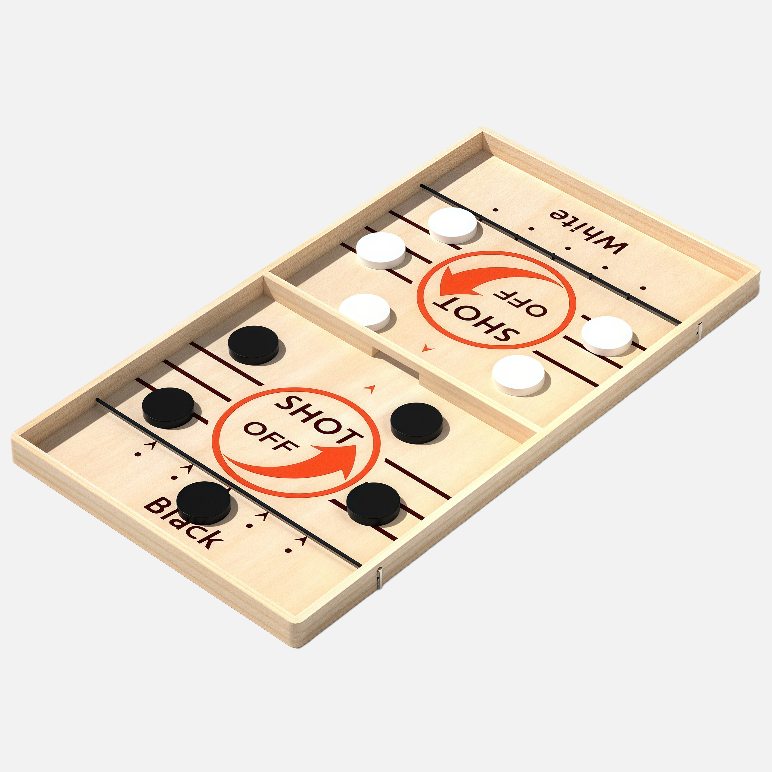 Fast Sling Puck Game – Wooden Table Hockey Game for Family & Friends