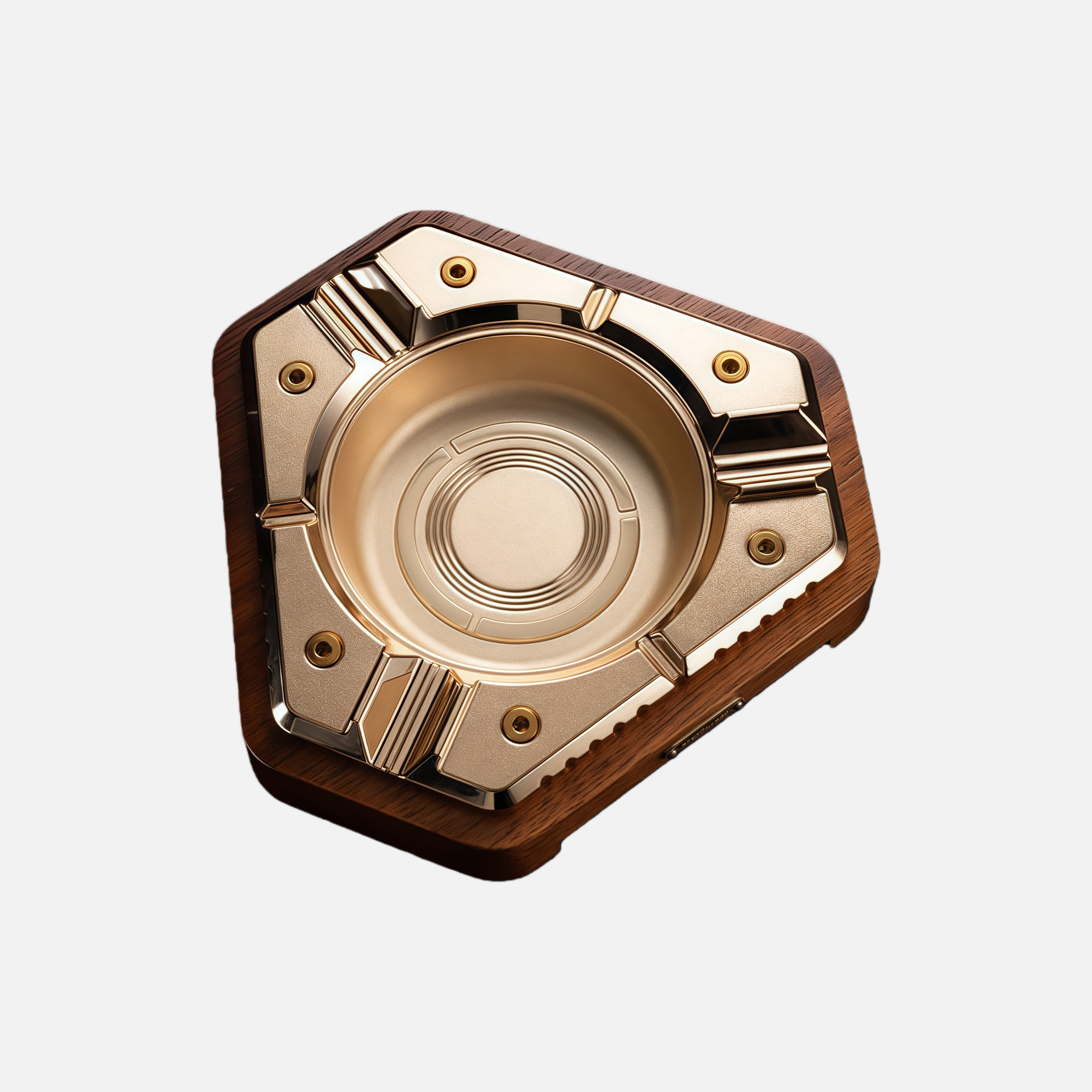 Premium Metal & Wood Cigar Ashtray – Elegant Heavy-Duty Desk Design for Cigar Enthusiasts