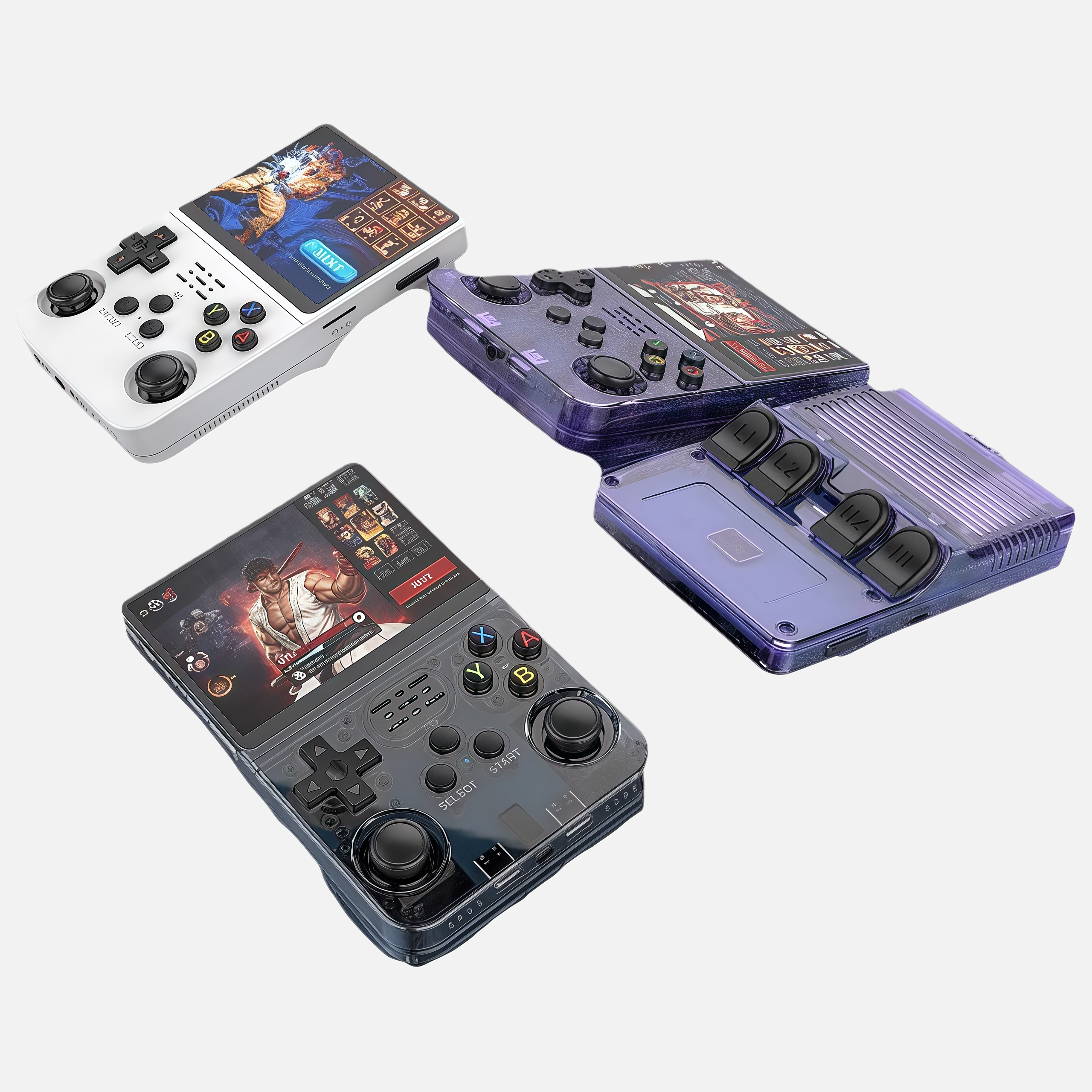 Dual Screen Retro Handheld Game Console – Portable Arcade Gaming Device with Flip Design
