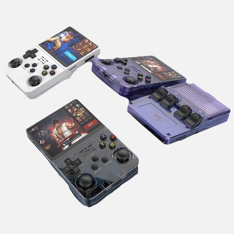 Dual Screen Retro Handheld Game Console – Portable Arcade Gaming Device with Flip Design