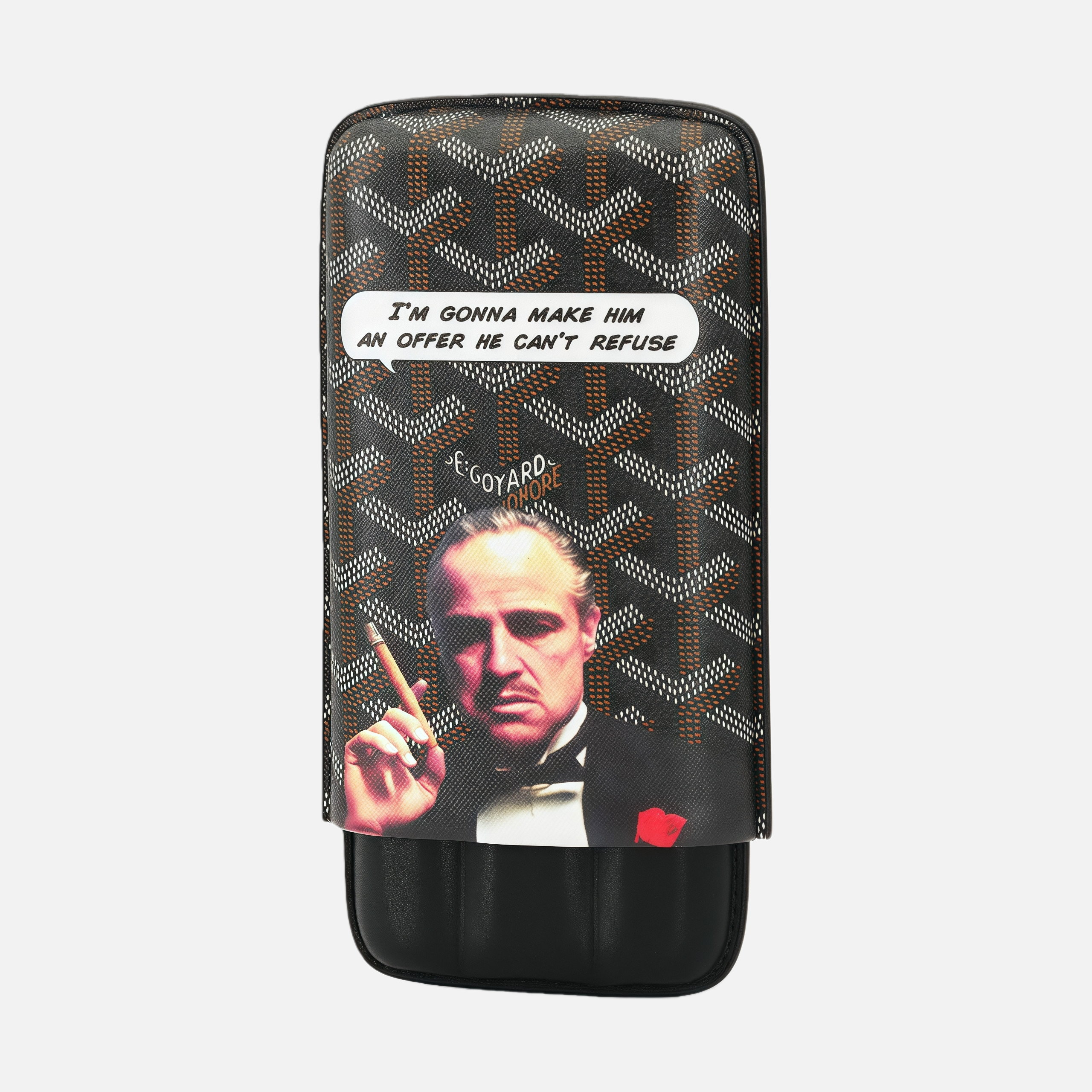 Premium 3-Pack Cigar Case – Godfather Style Leather Portable Travel Holder