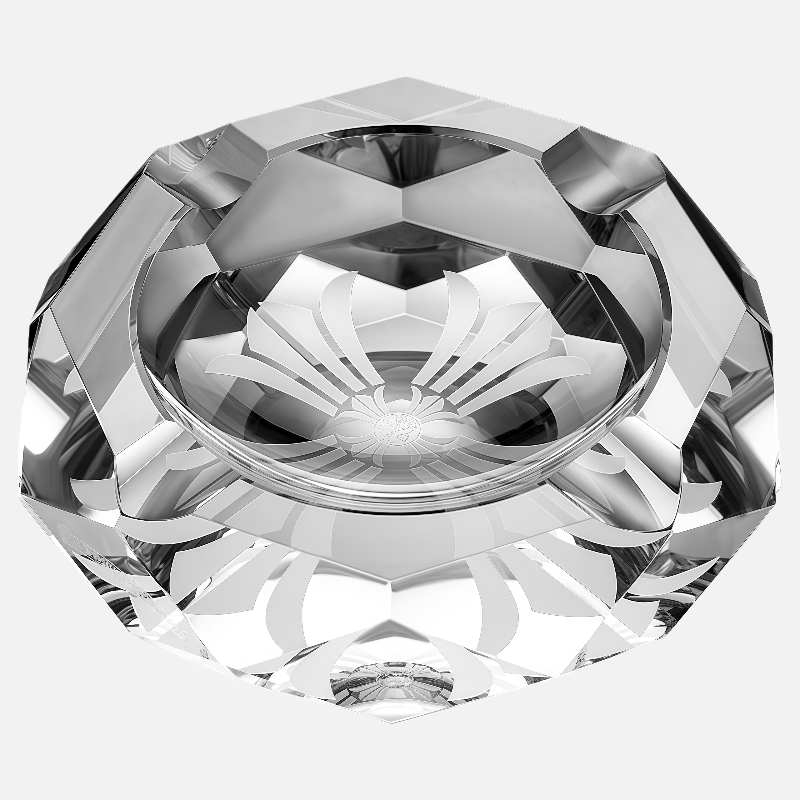 Premium Crystal Cigar Ashtray – Elegant Faceted Geometric Design for Cigar Lovers