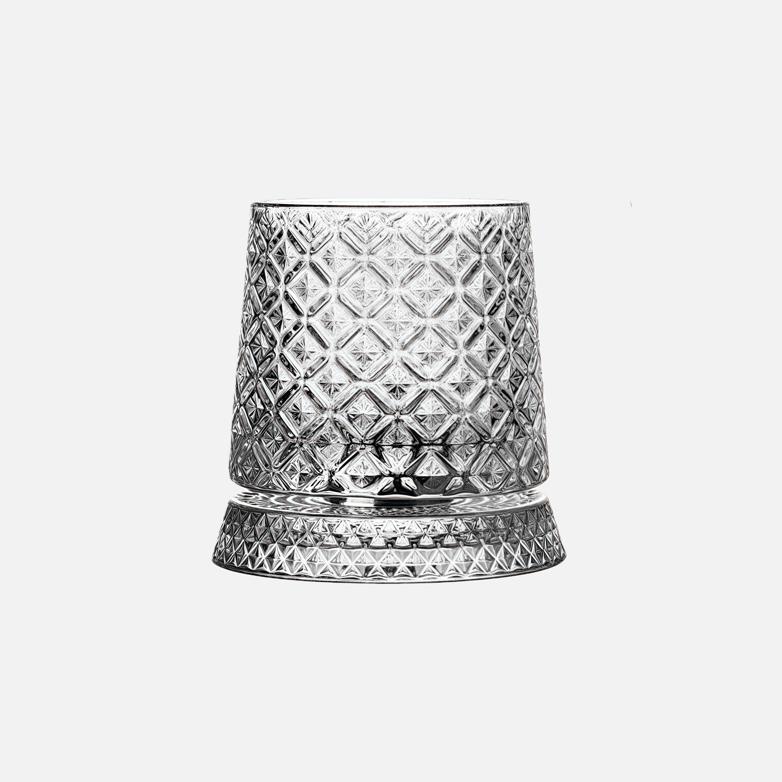 Crystal Swivel Whiskey Glass – Rotating Base Tumbler for Smooth Drinking