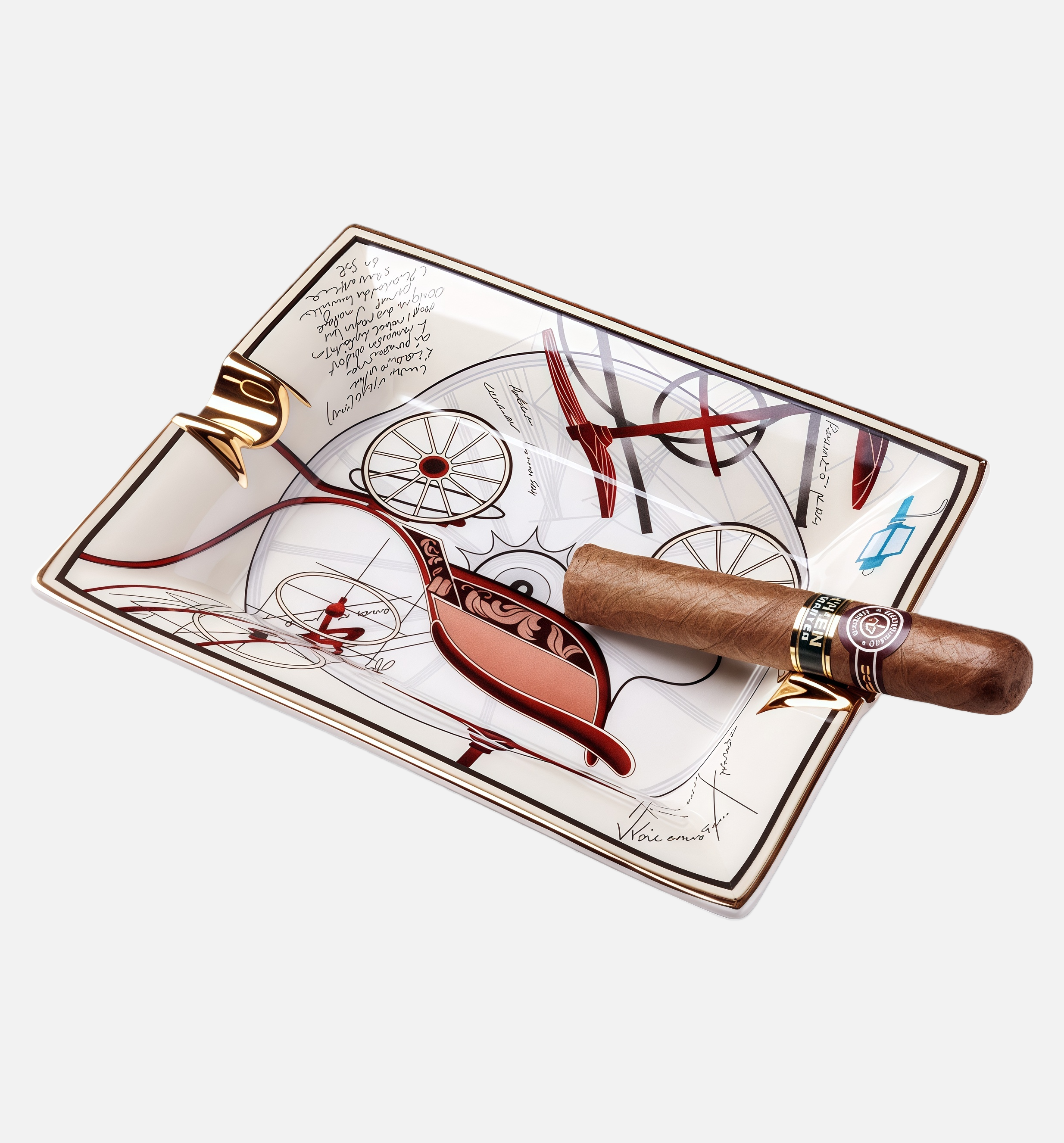 Premium Ceramic Cigar Ashtray – Elegant Creative Design with Single Cigar Holder