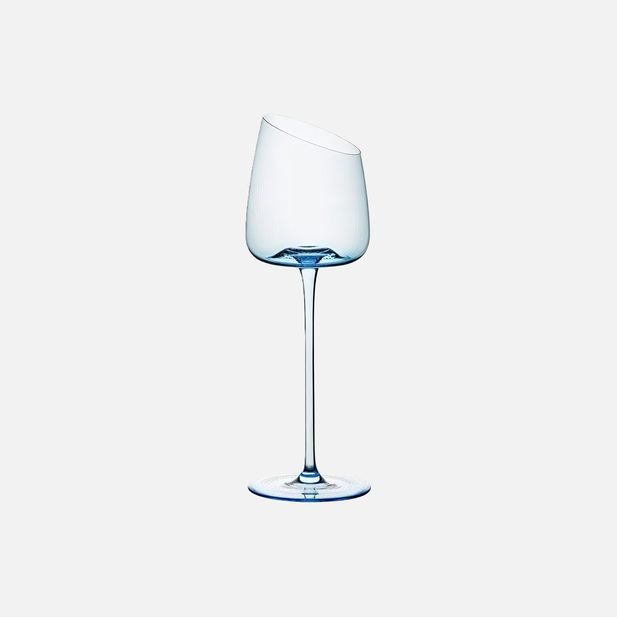 Elegant Blue Stem Wine Glass – Modern Crystal Glass for Red Wine