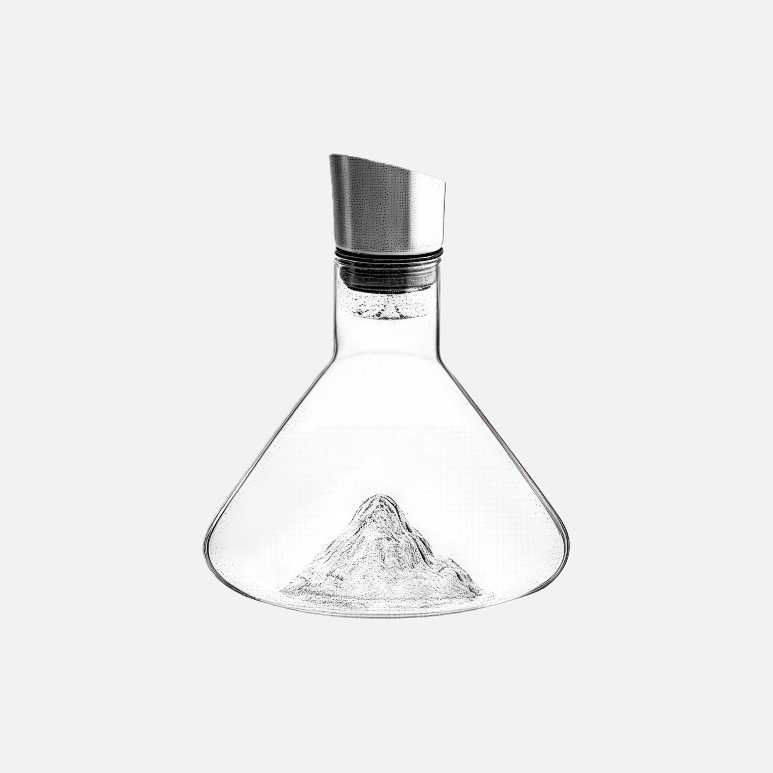 Mountain Design Whiskey Decanter – Unique Glass Bottle with Gold Accent