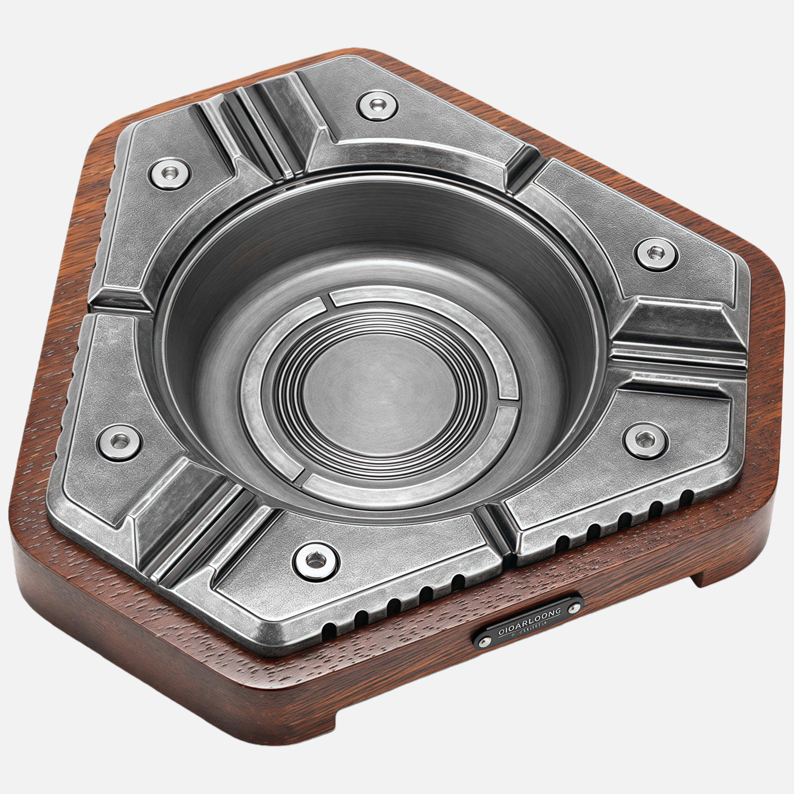 Premium Metal & Wood Cigar Ashtray – Elegant Heavy-Duty Desk Design for Cigar Enthusiasts