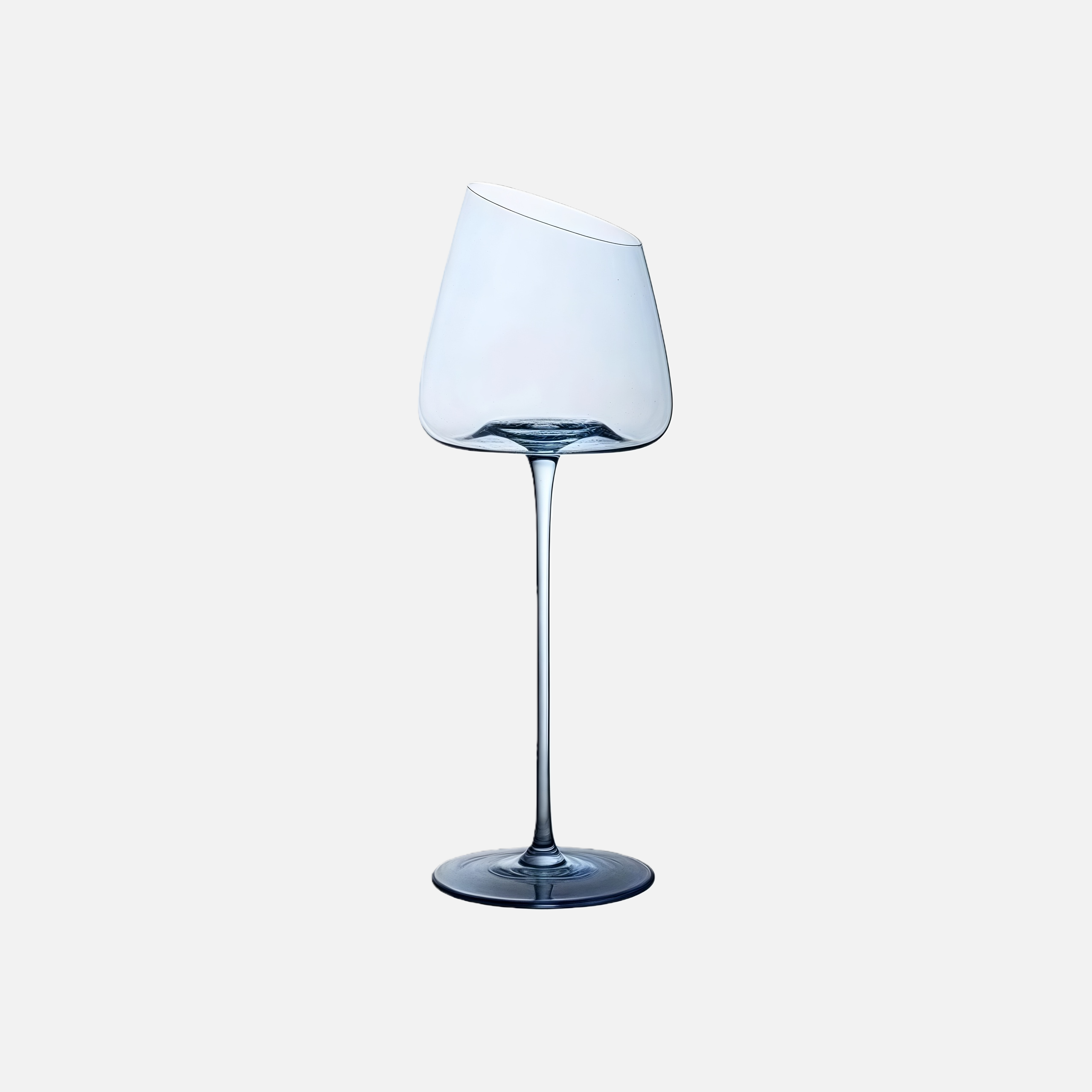 Elegant Blue Stem Wine Glass – Modern Crystal Glass for Red Wine