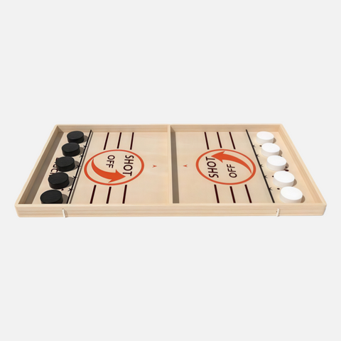 Fast Sling Puck Game – Wooden Table Hockey Game for Family & Friends