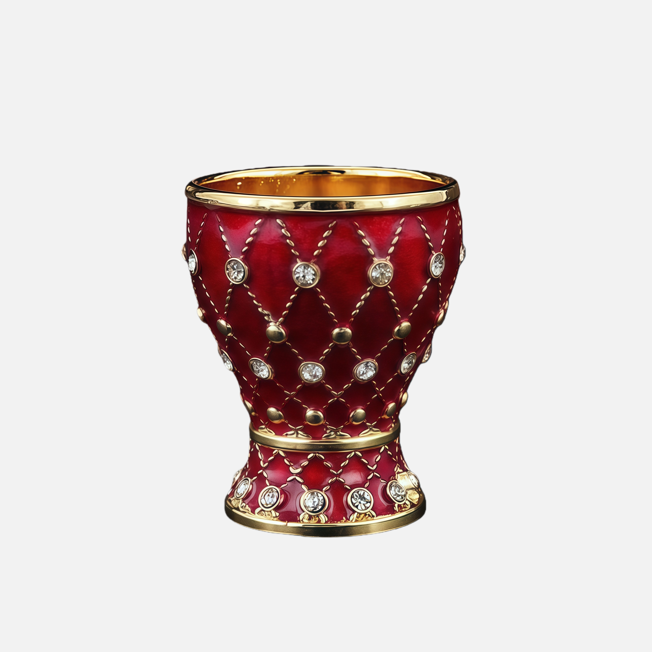 Luxury Gold Cocktail Glass – Vintage Goblet with Crystal Rhinestone Design
