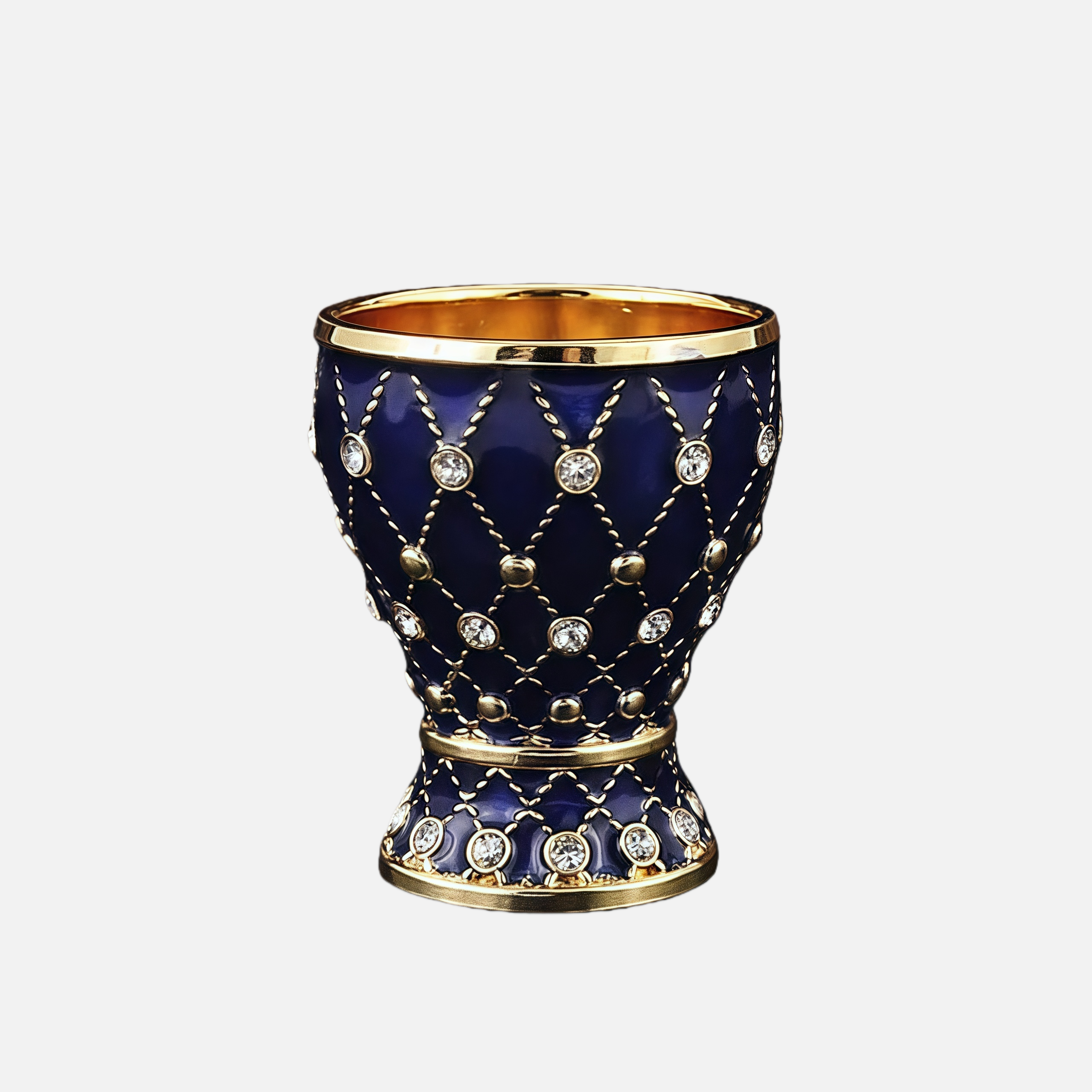Luxury Gold Cocktail Glass – Vintage Goblet with Crystal Rhinestone Design