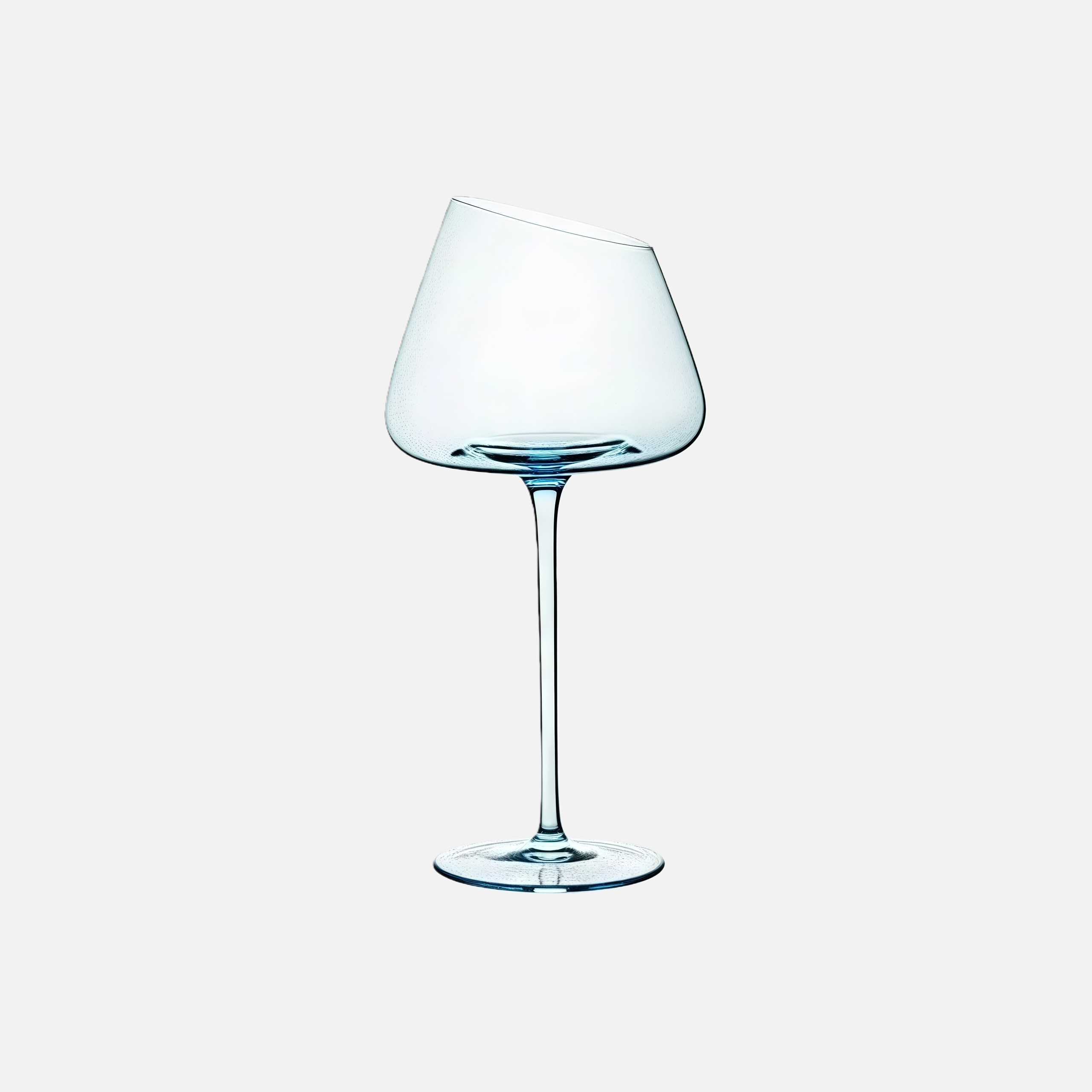 Elegant Blue Stem Wine Glass – Modern Crystal Glass for Red Wine