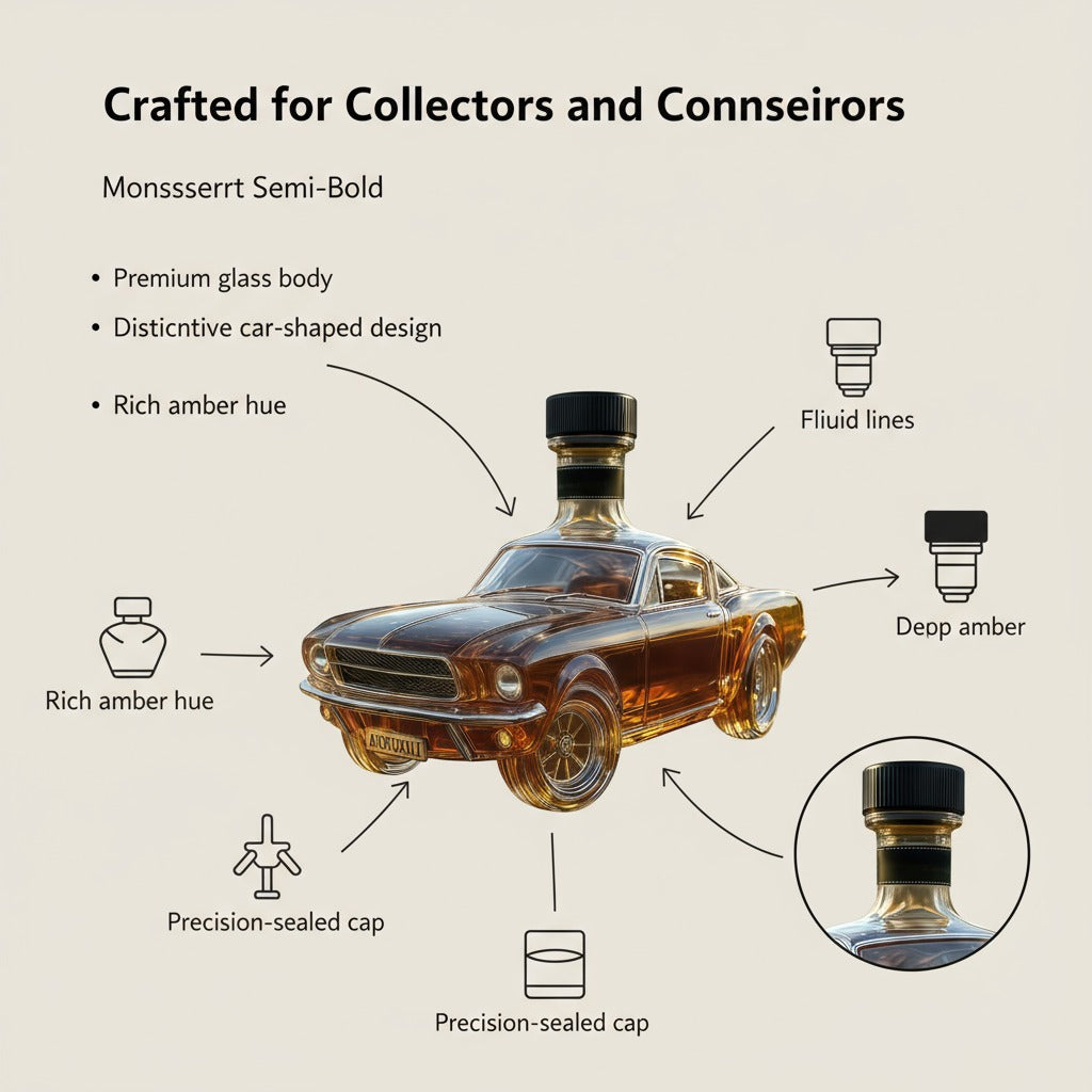 Luxury Car Whiskey Bottle Decanter – Creative Glass Liquor Dispenser for Bar, Gift & Home Decor
