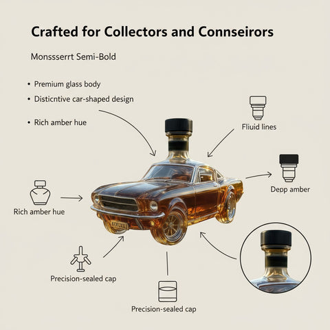 Luxury Car Whiskey Bottle Decanter – Creative Glass Liquor Dispenser for Bar, Gift & Home Decor