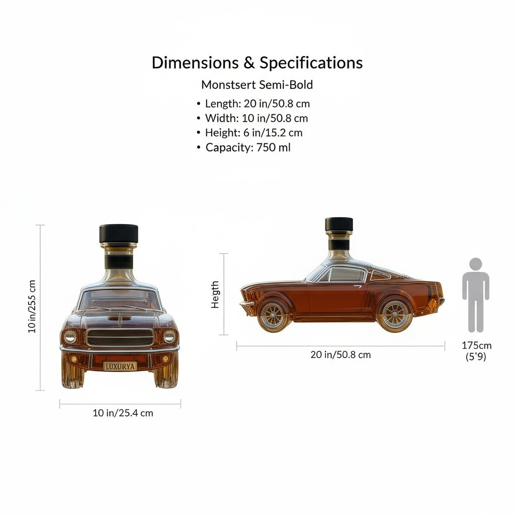 Luxury Car Whiskey Bottle Decanter – Creative Glass Liquor Dispenser for Bar, Gift & Home Decor