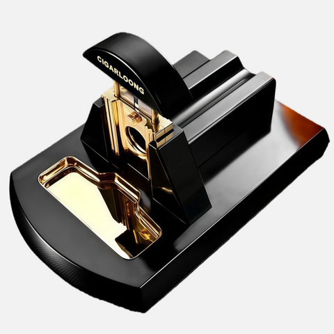 High-End Desk Cigar Cutter – Elegant Guillotine with Stand for Precision Cuts